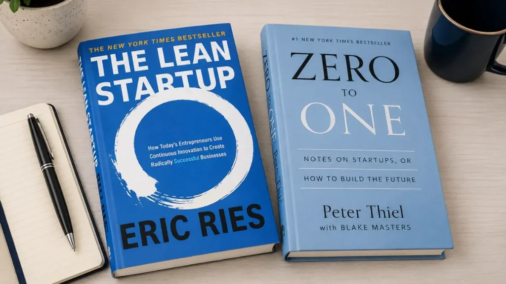The Lean Startup book compared in a lean startup vs zero to one reading guide