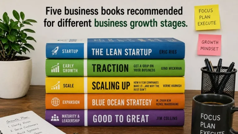 Business Books by Growth Stage: 10 Must-Reads for Founders